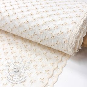 Bavlněná látka EMBROIDERY Rosemary white