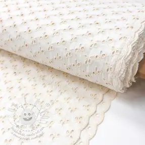Bavlněná látka EMBROIDERY Rosemary white