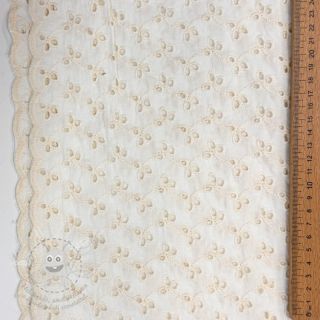 Bavlněná látka EMBROIDERY Rosemary white