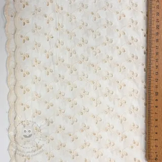 Bavlněná látka EMBROIDERY Rosemary white