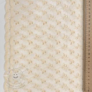 Bavlněná látka EMBROIDERY Rosemary off white