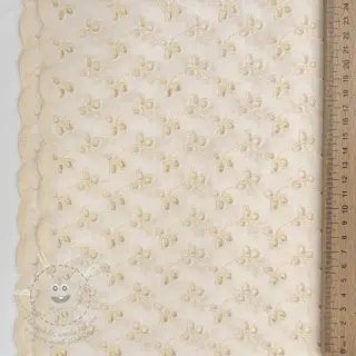 Bavlněná látka EMBROIDERY Rosemary off white