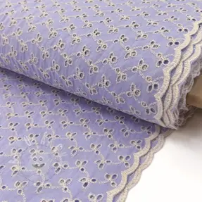 Bavlněná látka EMBROIDERY Rosemary lilac