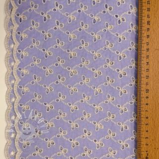 Bavlněná látka EMBROIDERY Rosemary lilac