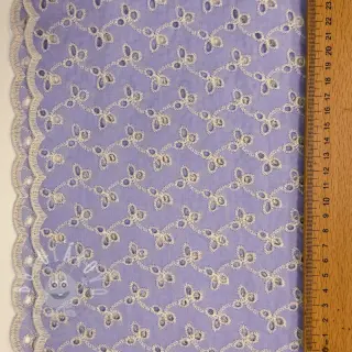Bavlněná látka EMBROIDERY Rosemary lilac