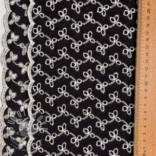 Bavlněná látka EMBROIDERY Rosemary black