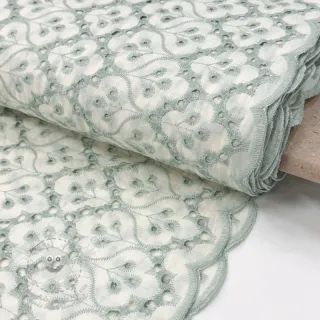 Bavlněná látka EMBROIDERY Lilian mint