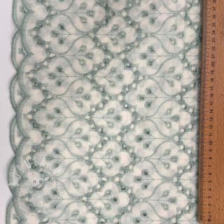 Bavlněná látka EMBROIDERY Lilian mint