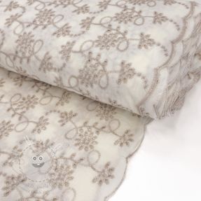 Bavlněná látka EMBROIDERY Lilian ecru