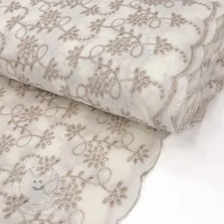 Bavlněná látka EMBROIDERY Lilian ecru