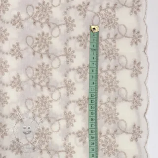 Bavlněná látka EMBROIDERY Lilian ecru