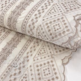 Bavlněná látka EMBROIDERY Lilian beige