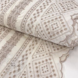 Bavlněná látka EMBROIDERY Lilian beige