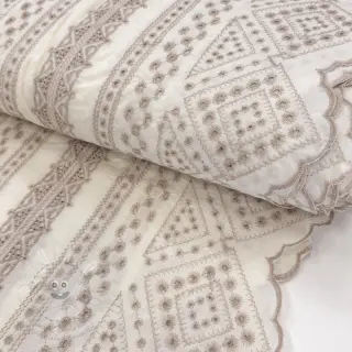 Bavlněná látka EMBROIDERY Lilian beige