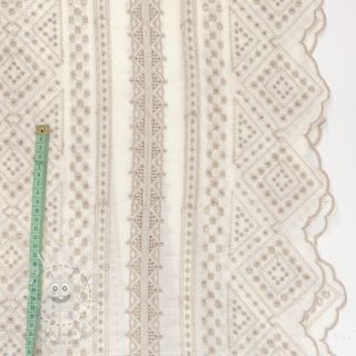 Bavlněná látka EMBROIDERY Lilian beige