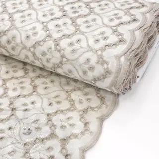 Bavlněná látka EMBROIDERY Lilian natural