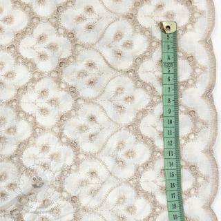Bavlněná látka EMBROIDERY Lilian natural