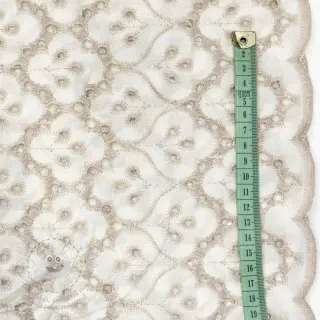 Bavlněná látka EMBROIDERY Lilian natural
