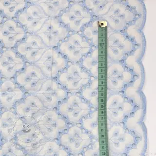 Bavlněná látka EMBROIDERY Lilian blue