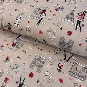 Dekorační látka Linenlook Cute Paris multico