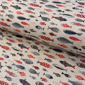 Dekorační látka Linenlook Aquarium multico
