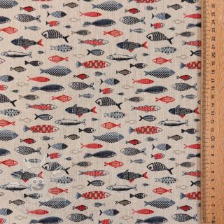 Dekorační látka Linenlook Aquarium multico