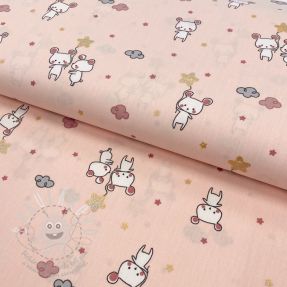 Bavlněná látka Glitter sweet mouse powder