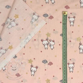 Bavlněná látka Glitter sweet mouse powder