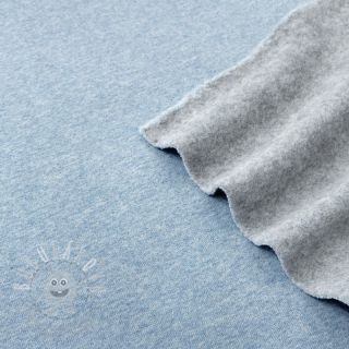 Teplákovina počesaná JOGGING blue melange