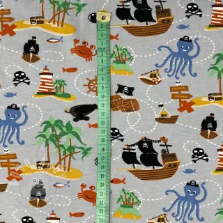 Úplet Pirates island light grey ORGANIC