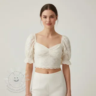 Bavlněná látka EMBROIDERY Rosemary white