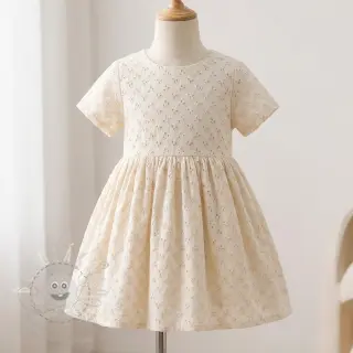 Bavlněná látka EMBROIDERY Rosemary off white