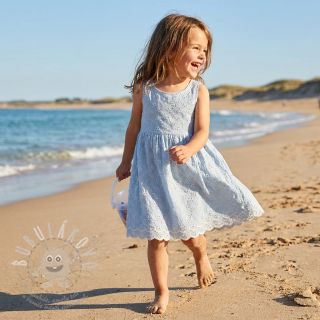 Bavlněná látka EMBROIDERY Rosemary light blue