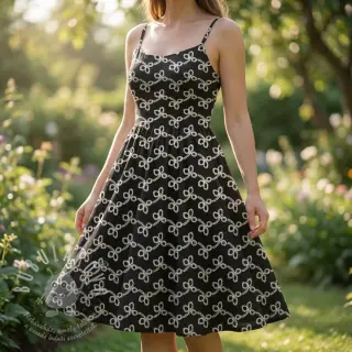 Bavlněná látka EMBROIDERY Rosemary black