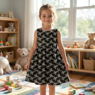Bavlněná látka EMBROIDERY Rosemary black