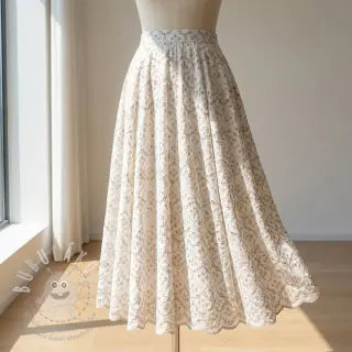 Bavlněná látka EMBROIDERY Lilian natural
