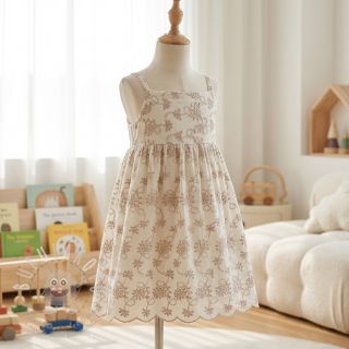 Bavlněná látka EMBROIDERY Lilian ecru