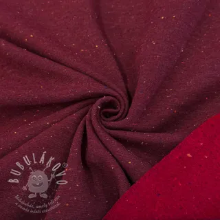 Teplákovina počesaná COSY burgundy melange