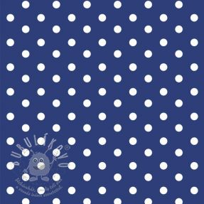 Bavlněná látka Dots cobalt