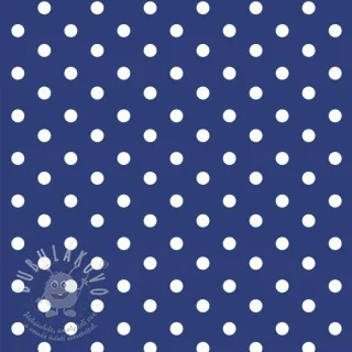 Bavlněná látka Dots cobalt
