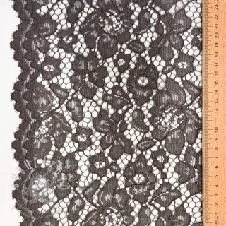 Krajka Scallop dark grey