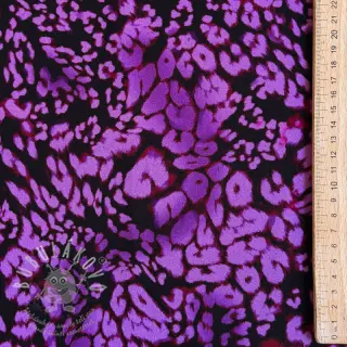Viskóza ROSELLA STRETCH Animals purple