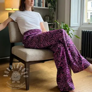 Viskóza ROSELLA STRETCH Animals purple