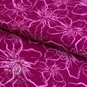 Viskóza ECOVERO Flowers fuchsia