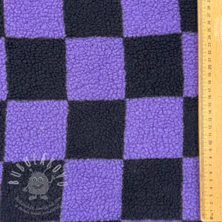 Kabátovina TEDDY JACQUARD Checks purple