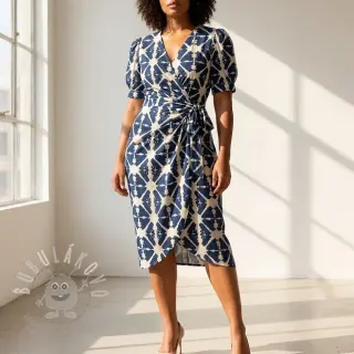 Bavlněná látka BATIK navy