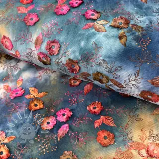 Manšestr tenký TIE DYE 21W Catchy design C