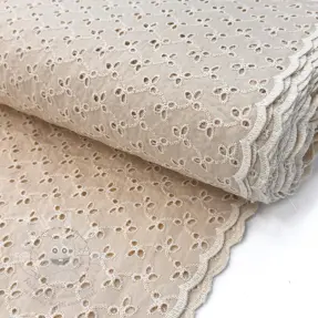 Bavlněná látka EMBROIDERY Rosemary beige