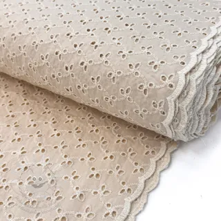 Bavlněná látka EMBROIDERY Rosemary beige