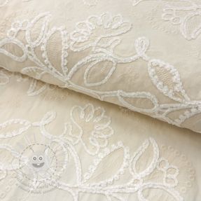 Bavlněná látka EMBROIDERY Chenille Manon design B